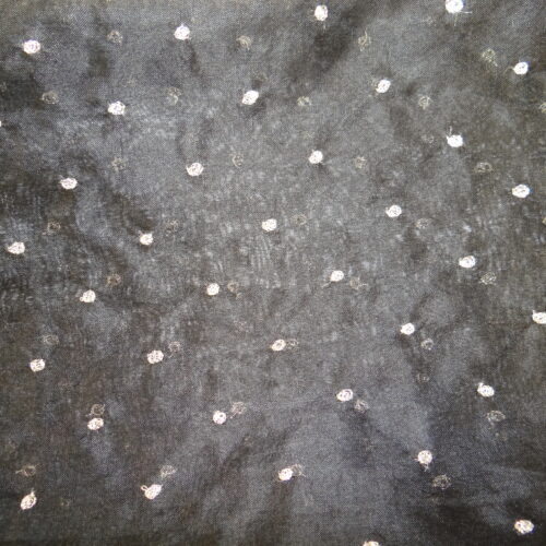 Silver Dot Embroidery on Black
