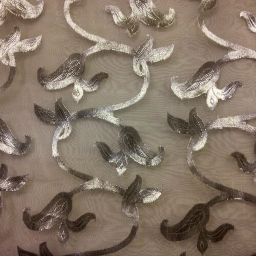 Silver Paisley Woven Design